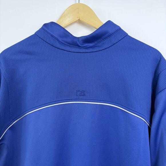 Chicago Cubs Cutter & Buck Quarter Zip Pullover Mens Size XXL‎ Blue Stretch - Picture 4 of 11